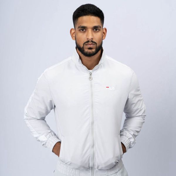 Fila Harvey Men's Jackets - Grey/White/Red,NZ 802-35072